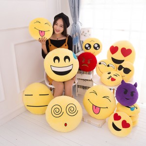 Vilead lindo suave Smiley emoji Almohadas emoticon divertido Cojines Peluche de juguete de felpa asiento de coche decorativo Mantas Almohadas novia regalo ali-85389860